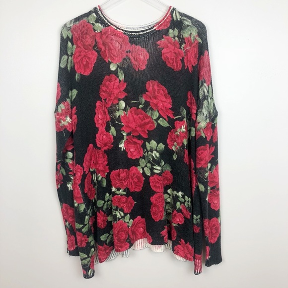Show Me Your MuMu Sweaters - Show Me Your Mumu | Bonfire Sweater Rose Floral XS